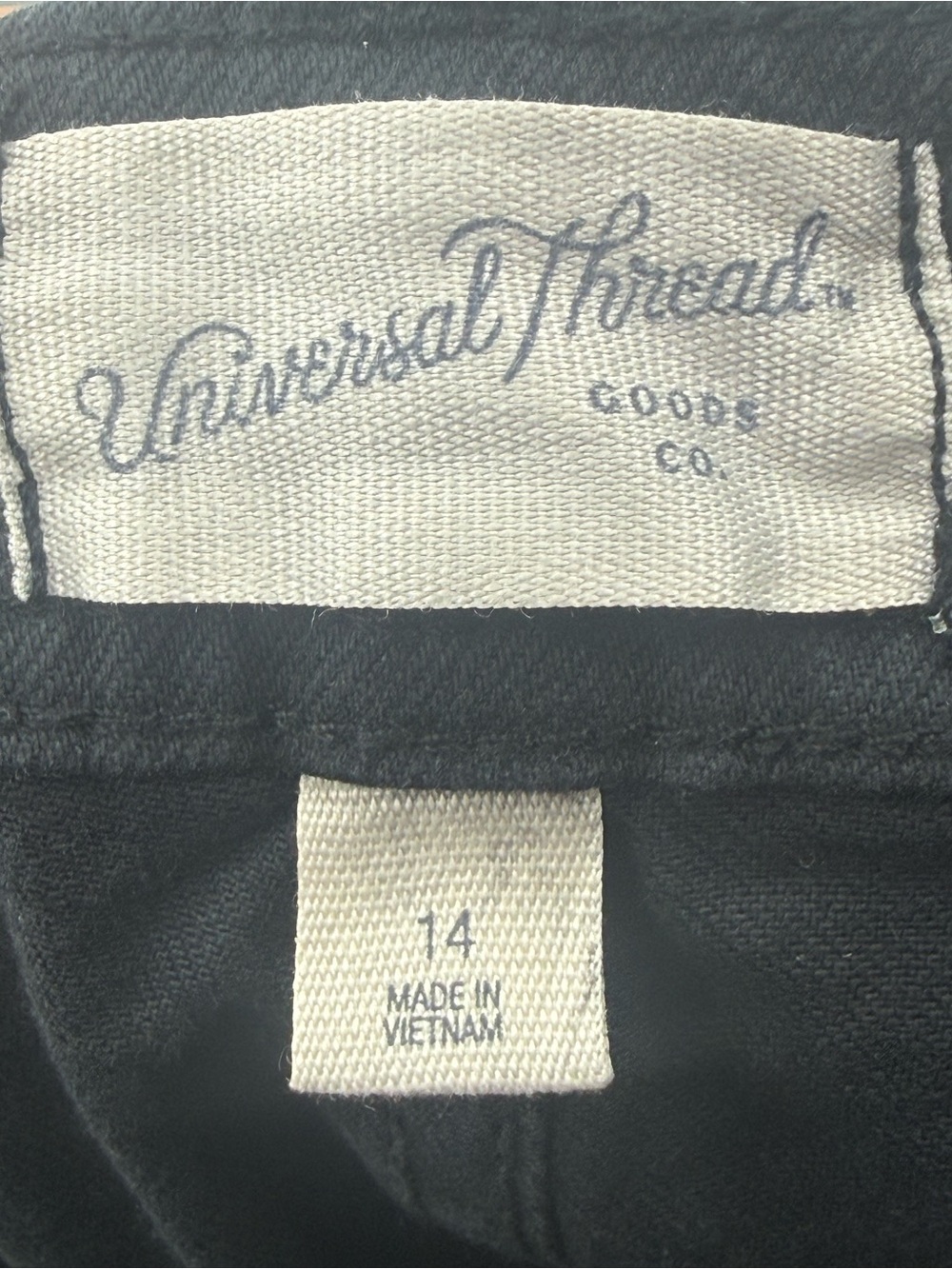 NWT High-Rise Sailor Wide Leg Ankle Jeans Universal Thread Black Relaxed Fit 14 - Picture 7 of 10